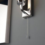 Kennet Wall Light Chrome Plate & Frosted Glass - Comet Lighting