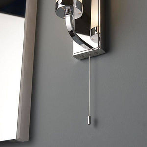 Kennet Wall Light Chrome Plate & Frosted Glass - Comet Lighting