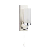 Kennet Wall Light Chrome Plate & Frosted Glass - Comet Lighting