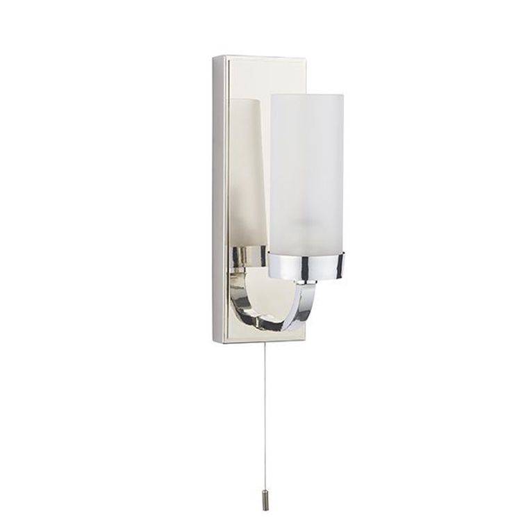 Kennet Wall Light Chrome Plate & Frosted Glass - Comet Lighting