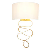 Koyukuk Wall Light Gold Leaf w/ Ivory Shade - Comet Lighting