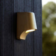 Lagan LED Exterior Wall Light Brushed Gold - Comet Lighting