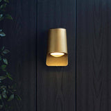 Lagan LED Exterior Wall Light Brushed Gold - Comet Lighting