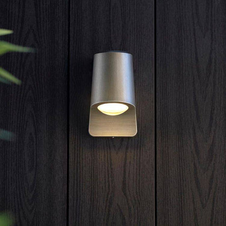 Lagan LED Exterior Wall Light Brushed Silver - Comet Lighting