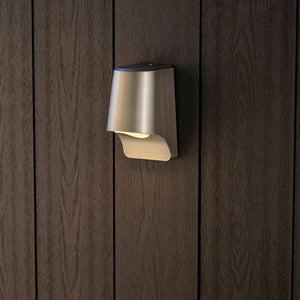 Lagan LED Exterior Wall Light Brushed Silver - Comet Lighting