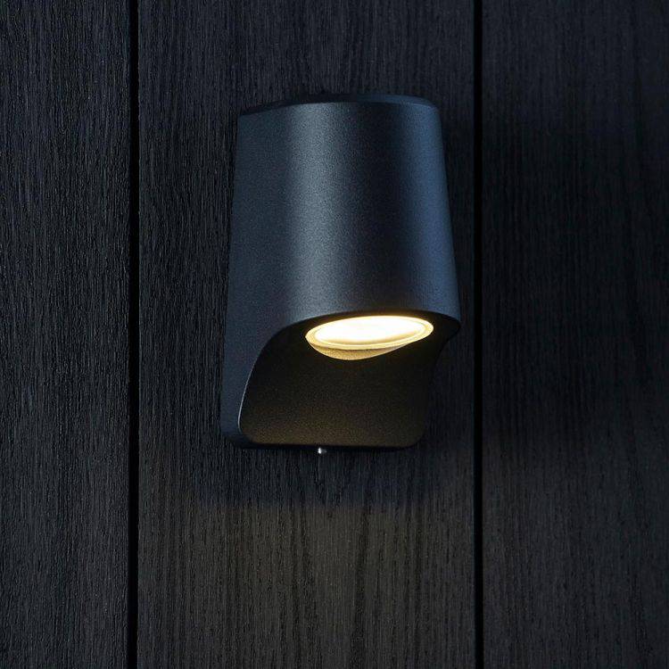 Lagan LED Exterior Wall Light Matt Black - Comet Lighting