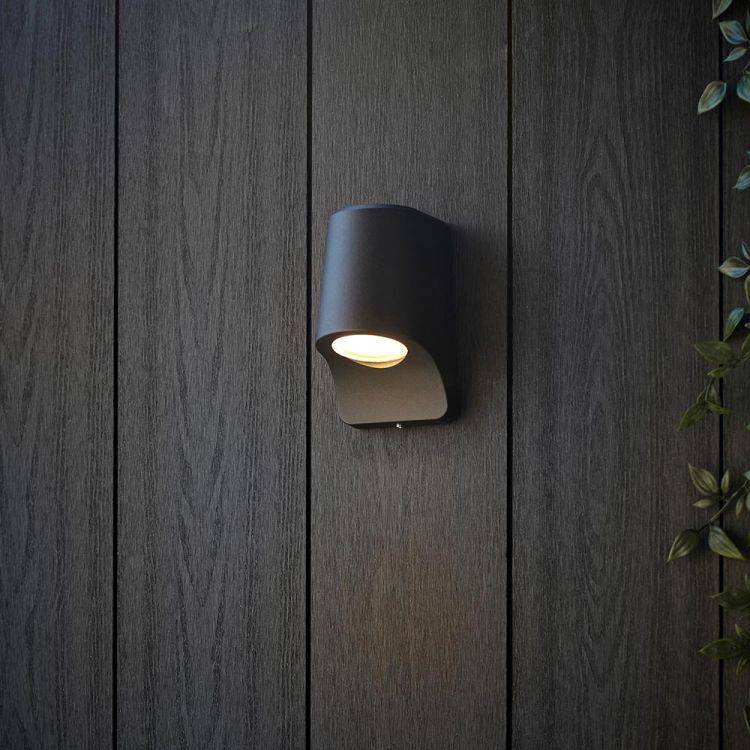 Lagan LED Exterior Wall Light Matt Black - Comet Lighting