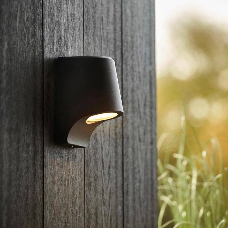 Lagan LED Exterior Wall Light Matt Black - Comet Lighting