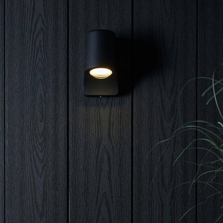 Lagan LED Exterior Wall Light Matt Black - Comet Lighting