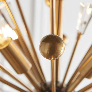 Lea 6Lt Pendant Ceiling Light Large Aged Brass Plate - Black Nickel & Clear Glass - Comet Lighting