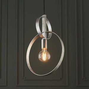 Lena Pendant Ceiling Light Antique Silver Leaf - Comet Lighting