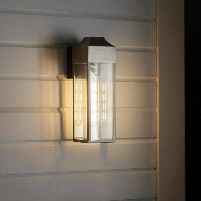 Loup Exterior Wall Lantern Aged Pewter - Comet Lighting