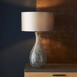 Magdalena Table Lamp (Base Only) Artisan Glass & Brushed Bronze Plate - Comet Lighting