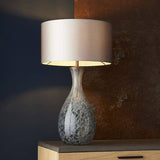 Magdalena Table Lamp (Base Only) Artisan Glass & Brushed Bronze Plate - Comet Lighting