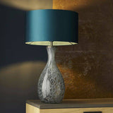 Magdalena Table Lamp (Base Only) Artisan Glass & Brushed Bronze Plate - Comet Lighting