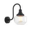 Mahi Swan Neck Exterior Wall Light Textured Black - Comet Lighting