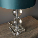 Murray Table Lamp 430mm (Base Only) Clear Crystal & Chrome Plate - Comet Lighting