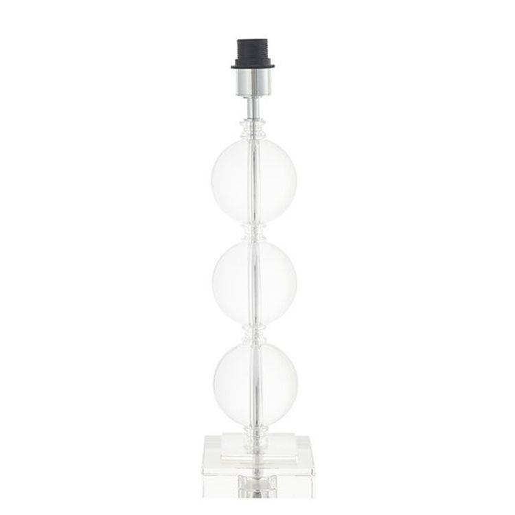 Murray Table Lamp 558mm (Base Only) Clear Crystal & Chrome Plate - Comet Lighting