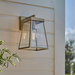 Nen Exterior Wall Lantern Matt Antique Brass - Comet Lighting