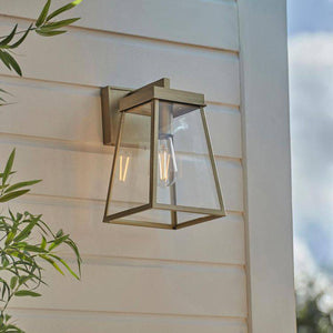 Nen Exterior Wall Lantern Matt Antique Brass - Comet Lighting