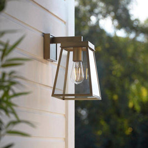 Nen Exterior Wall Lantern Matt Antique Brass - Comet Lighting