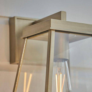 Nen Exterior Wall Lantern Matt Antique Brass - Comet Lighting