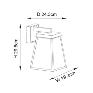 Nen Exterior Wall Lantern Textured Black - Comet Lighting