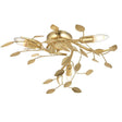 Nossob 3Lt Flush Ceiling Light Gold Leaf - Comet Lighting