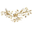 Nossob 6Lt Flush Ceiling Light Gold Leaf - Comet Lighting