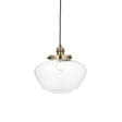 Ohio Pendant Ceiling Light Antique Brass w/ Clear Glass - Comet Lighting