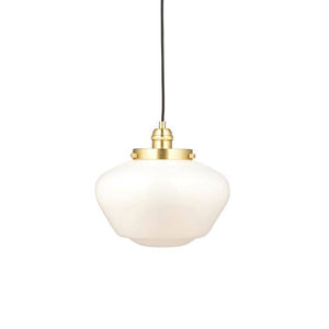 Ohio Pendant Ceiling Light Brass Plated w/ Opal Glass - Comet Lighting