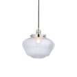 Ohio Pendant Ceiling Light Polished Nickel w/ Clear Glass - Comet Lighting