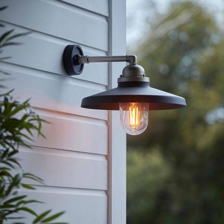 Oka Exterior Wall Light Textured Black - Comet Lighting