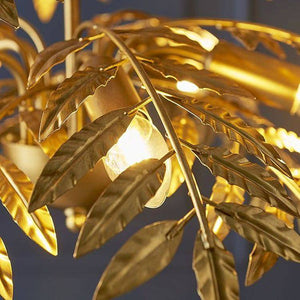 Orange 5Lt Pendant Ceiling Light Distressed Gold Finish - Comet Lighting