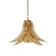 Orange Pendant Ceiling Light Distressed Gold Finish - Comet Lighting