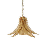 Orange Pendant Ceiling Light Distressed Gold Finish - Comet Lighting