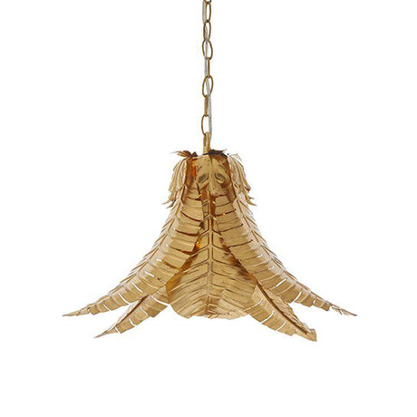 Orange Pendant Ceiling Light Distressed Gold Finish - Comet Lighting