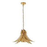 Orange Pendant Ceiling Light Distressed Gold Finish - Comet Lighting