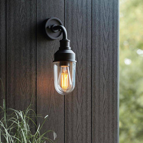 Palar Exterior Wall Light Textured Black - Comet Lighting