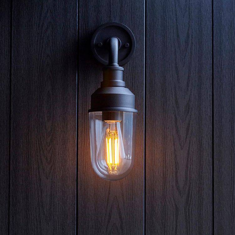 Palar Exterior Wall Light Textured Black - Comet Lighting