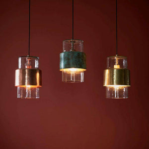 Rewa Pendant Ceiling Light Verdigris - Comet Lighting