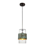 Rewa Pendant Ceiling Light Verdigris - Comet Lighting