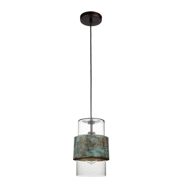 Rewa Pendant Ceiling Light Verdigris - Comet Lighting