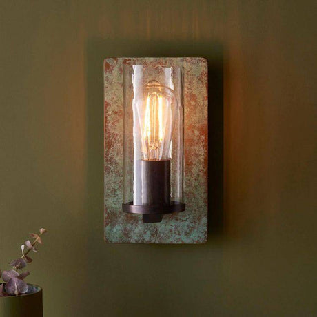 Rewa Wall Light Verdigris - Comet Lighting