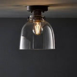 Rhine Flush Ceiling Light Black Chrome - Comet Lighting