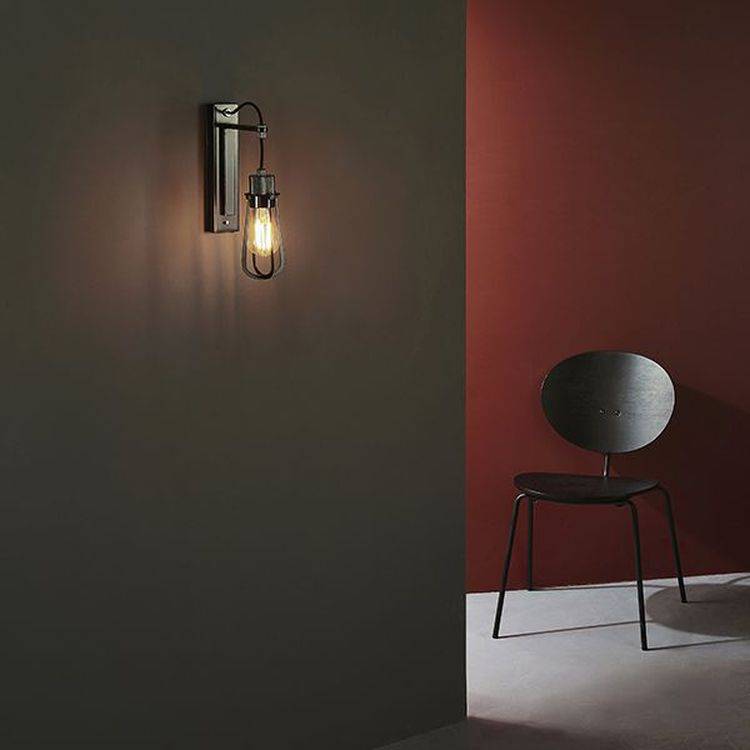 Rhine Wall Light Black Chrome Plate & Matt Black - Comet Lighting