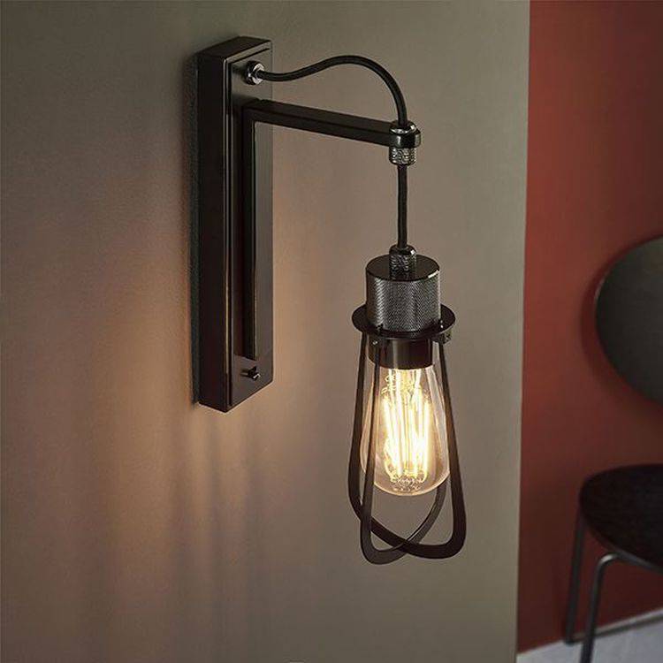 Rhine Wall Light Black Chrome Plate & Matt Black - Comet Lighting