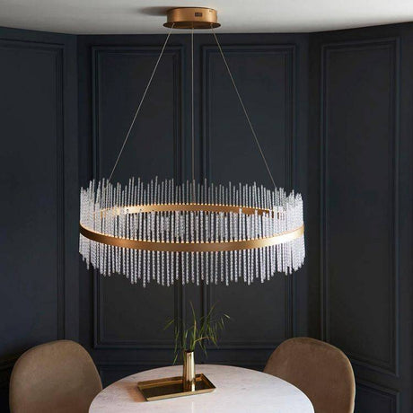 Ribble Grand Pendant Ceiling Light Gold - Comet Lighting