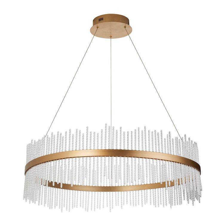 Ribble Grand Pendant Ceiling Light Gold - Comet Lighting