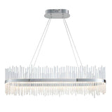 Ribble Linear Pendant Ceiling Light Chrome - Comet Lighting